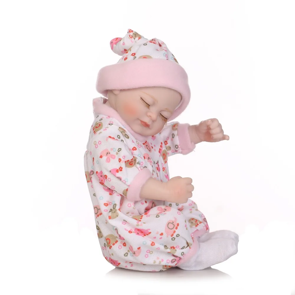 NPK 10 дюймов Полностью силиконовые куклы Reborn Baby, реалистичные, реалистичные, мини, настоящие куклы, реалистичные, Bebes, Reborn, игрушки для младенцев, для ванны, Playmate, подарок