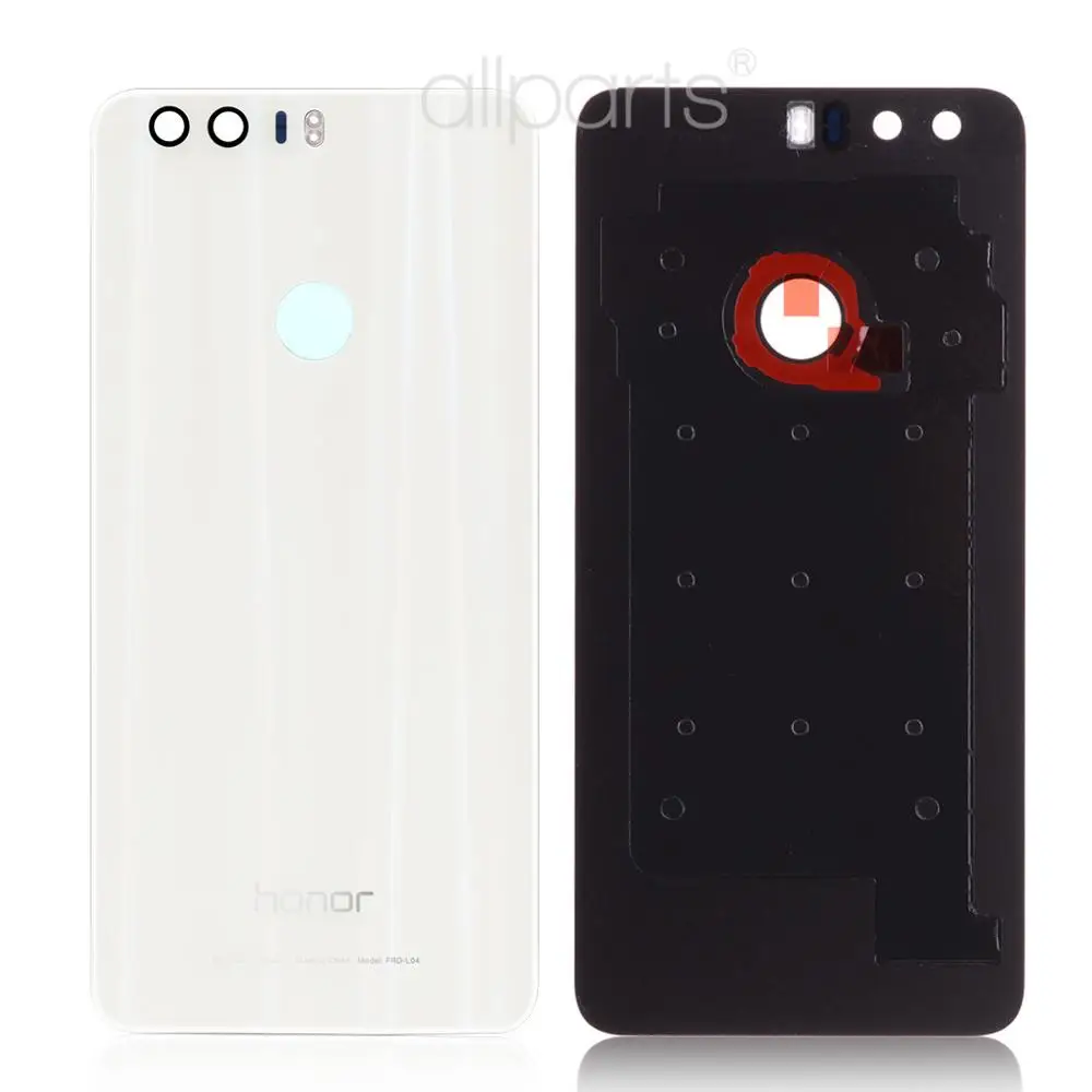Оригинальная задняя панель корпуса для huawei Honor 8, задняя крышка, стекло, батарея, дверь мобильного телефона, запасные части - Цвет: White