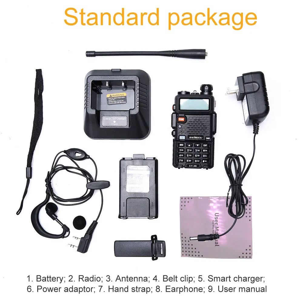 Новый Baofeng UV 5R трехдиапазонная рация 136 174MHz 220 260MHz 400 520MHz Tri band 1 25 M радиоприемник