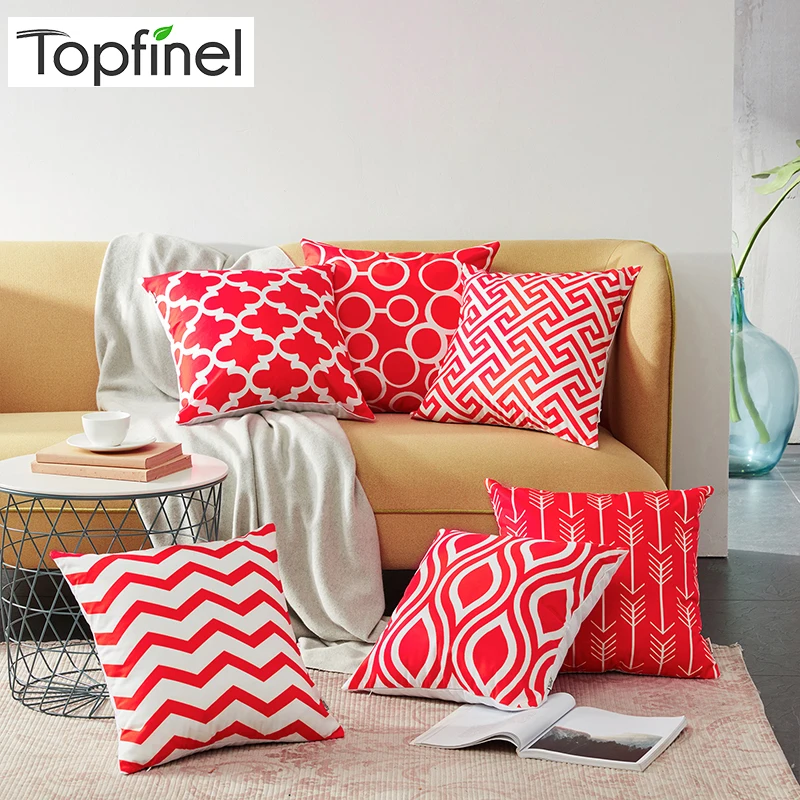 

Topfinel Geometric Pattern Design Decorative Throw Pillow Cases Cushion Covers for Sofa Car Couch Armchair Seat 45x45cm