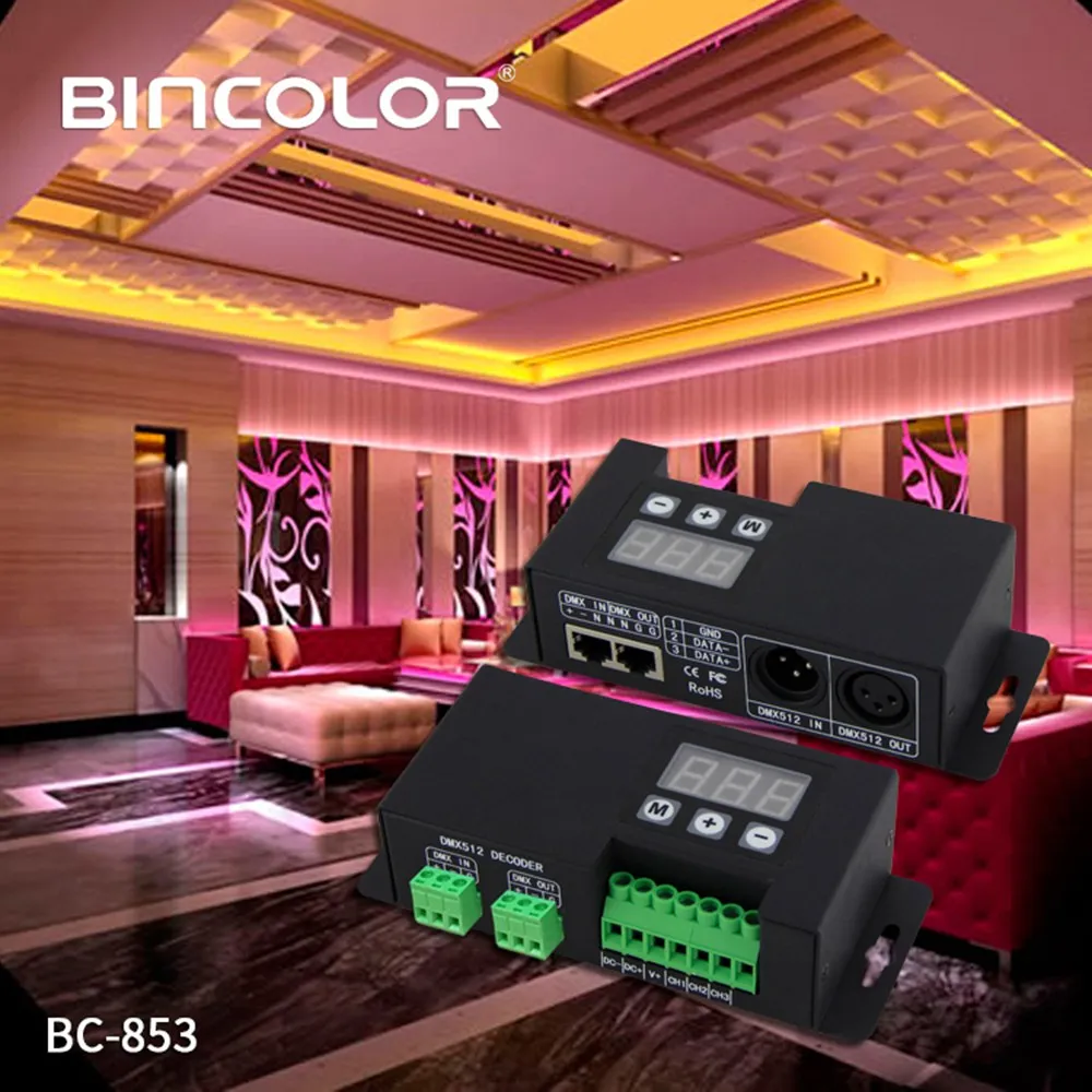 Контроллер декодера постоянного напряжения BC-853 CV CC PWM DMX512 6Ax3CH драйвер