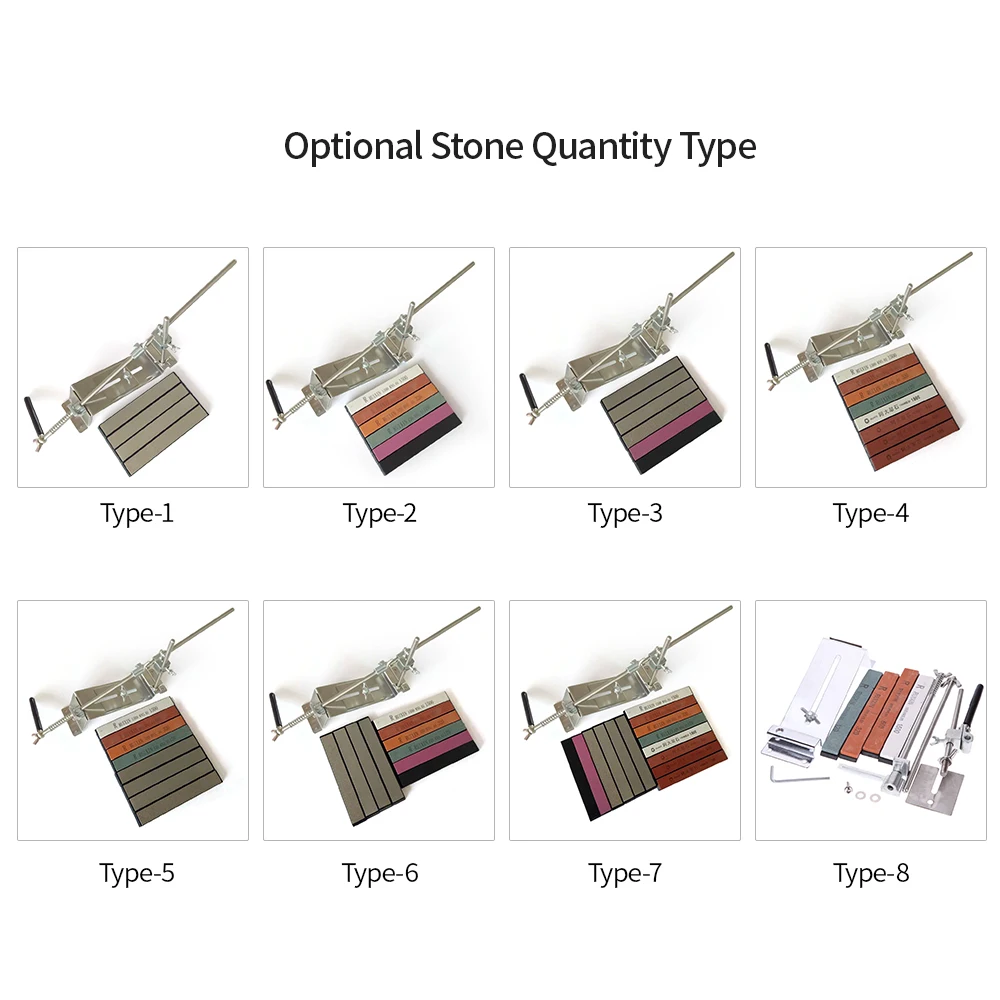 

8 Types of Upgraded Professional Full Metal Stainless Steel Sharpening Stones Fixed-angle Knife Sharpener Kit for Knife