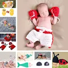 Последние для маленьких мальчиков бокс комплект одежды с цветочным принтом для фотографии новорожденных Ctochet фотография Реквизит Bebe вязаный свитер для детей возрастом от 1 года до комплект MZS-15029
