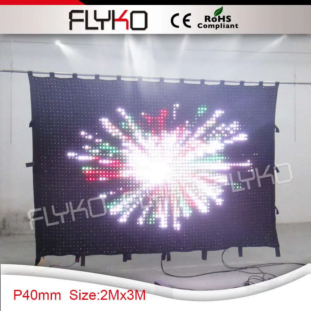 HD Мягкий СВЕТОДИОДНЫЙ занавес для сценического фона P4 flightcase доставка | Лампы и