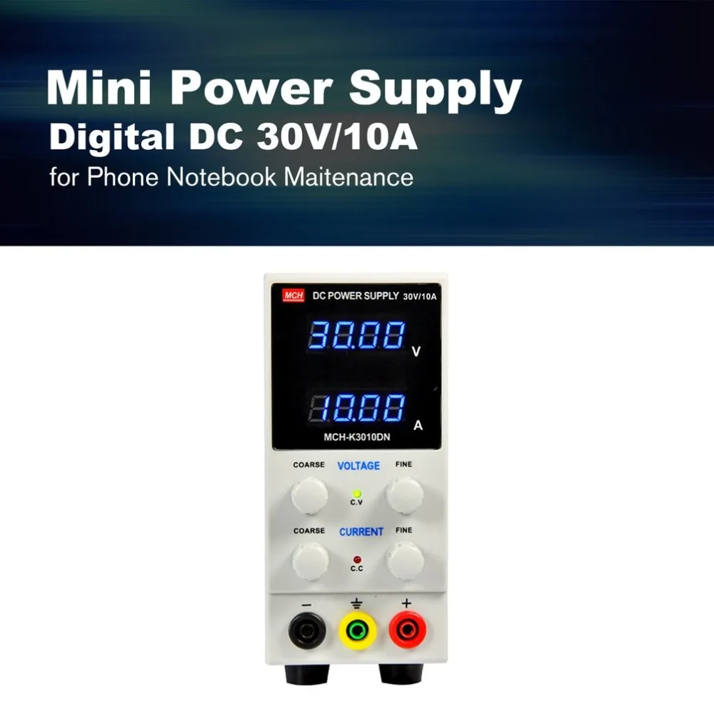 30V/10A Digital Mini DC Power Supply US Plug Current Volt Display Adjustable Switching for Mobile Phone PC Notebook Maintenance |