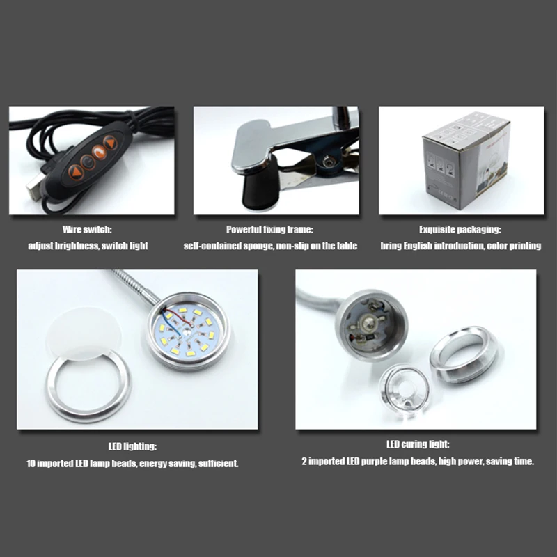 

UV Glue Curing Lamp Ultraviolet Green Oil Curing Purple Light with LED Lighting For Mobile Phone Circuit Board Repair Tools