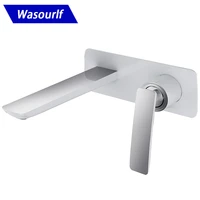 wasourlf wall mounted faucet solid mixer white tap water saving bathroom part sink brass hot and cold fashion design watermart