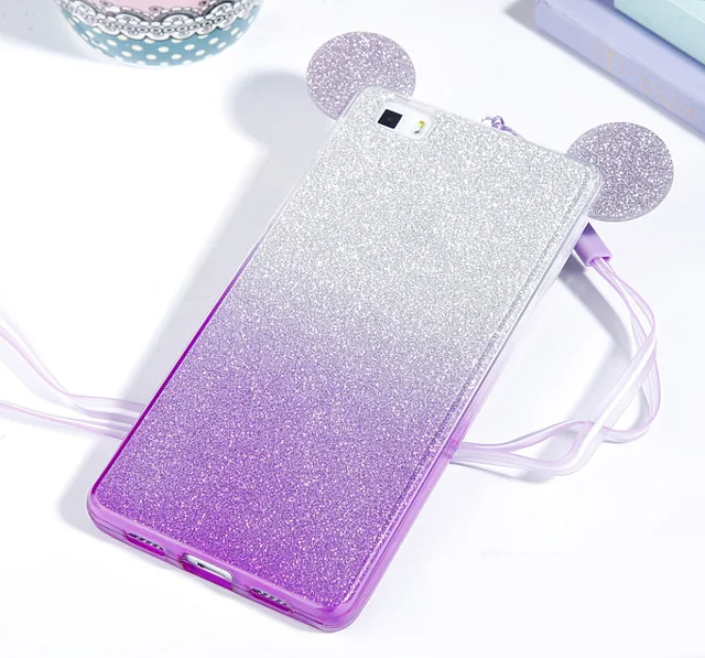 3D блеск Минни уши Микки-Мауса мягкий чехол из ТПУ с принтом &quotдля huawei P20 PRO P8 P9 Lite