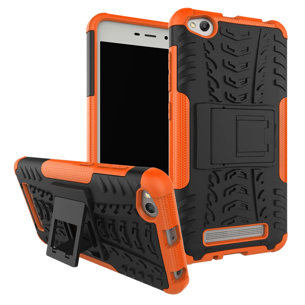 BYHeYang For Xiaomi Redmi 4A Case 5.0&quot Heavy Duty TPU+PC Silicone Kickstand Cover Armor Back Phone |