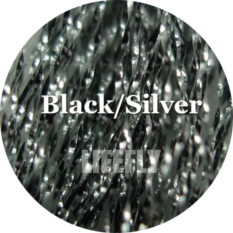 

Черный/серебристый цвет, 20 упаковок, кристальная вспышка, кристальная вспышка, вязание мушки, джиг, изготовление приманки, рыбалка