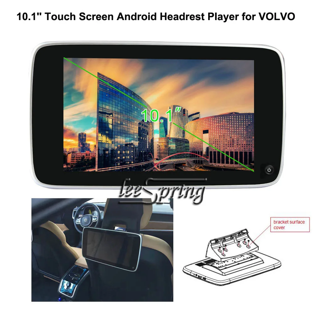 10 1 ультратонкий сенсорный экран Android для подголовника VOLVO (2 шт.)|Мониторы авто| |