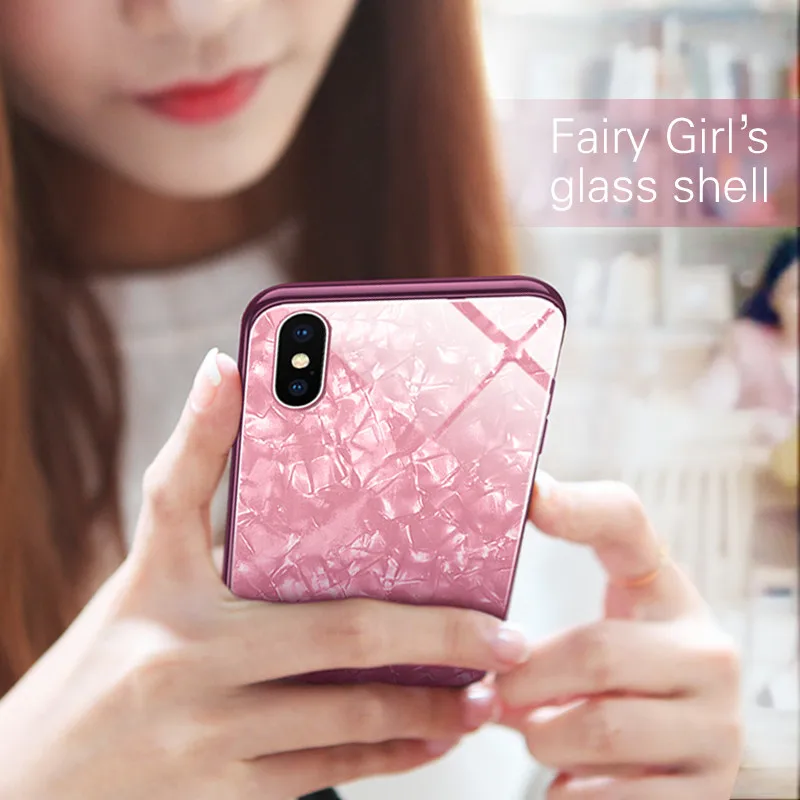 For iPhone X 7 8 Plus Luxury Tempered Glass Case Silicone Bumper Hard Marble Back Cover XS Max XR 6S Shockproof |