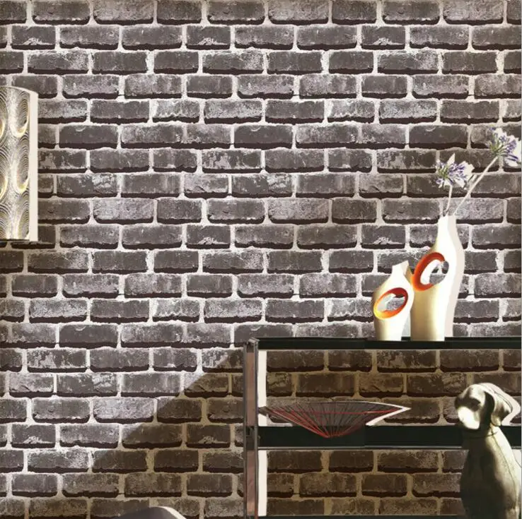 3D камни кирпичи шаблон обои для гостиной кафе бар Декор водонепроницаемый декор