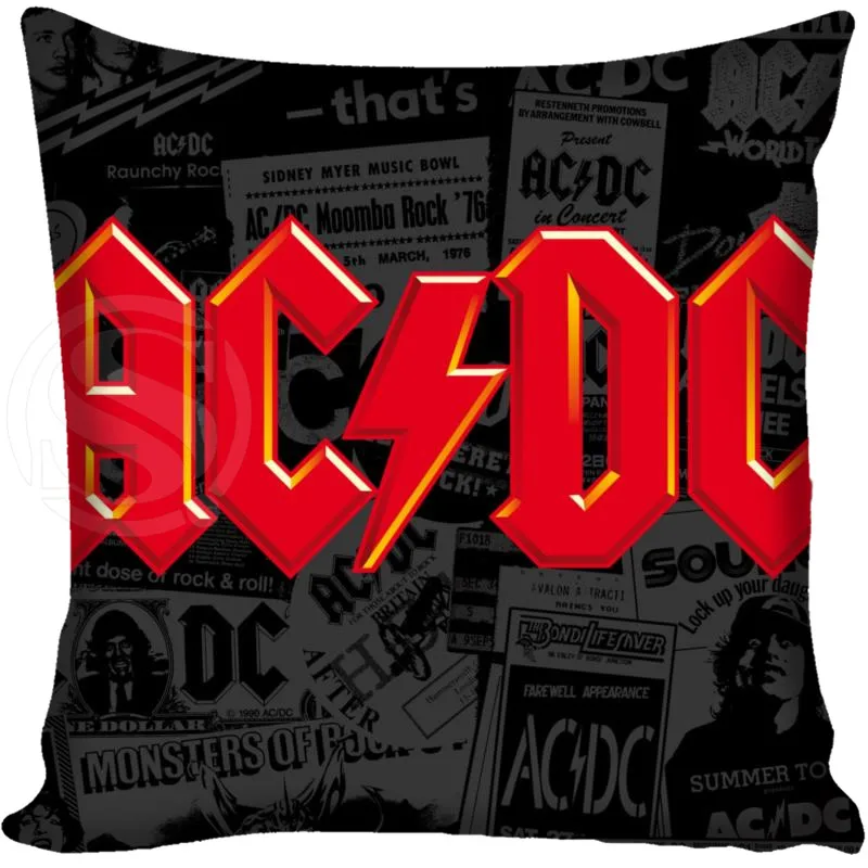 Хит, на заказ, ACDC, квадратный чехол для подушки, на заказ, на молнии, для спальни, для дома, наволочка, чехол, 35X35 см, 40x40 см