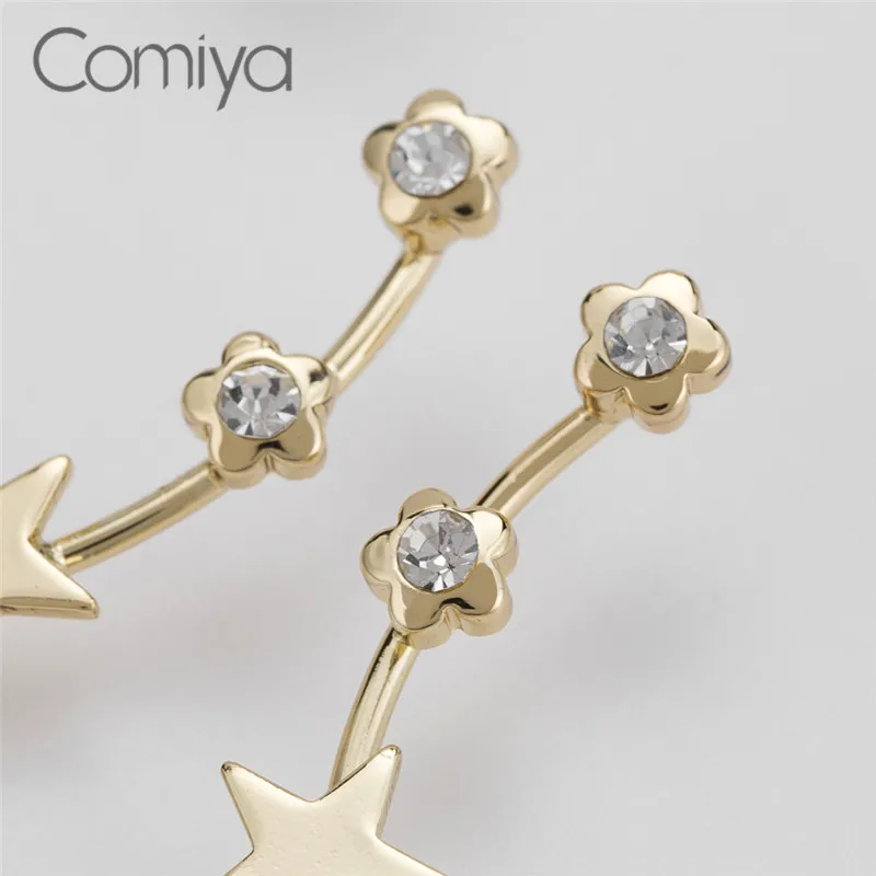 Женские серьги-гвоздики Comiya Feminino Boucle D'oreille Femme модные серьги золотого цвета с