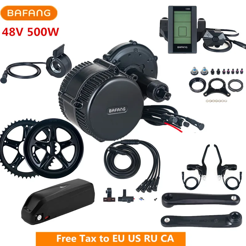 Bafang 8fun 48В 500 Вт BBS02B Середина кривошипа приводной двигатель наборы с 17ач литиевая