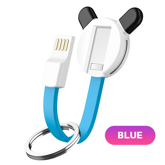 YBD 3 в 1 брелок зарядный кабель для iPhone X XR XS Max 8 7 Micro USB кабель Зарядное устройство usb type C кабель для samsung huawei Xiaomi - Цвет: Blue