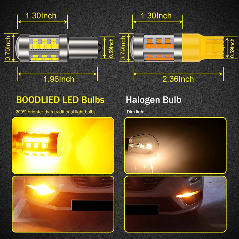 1 шт. T20 LED 7440 W21W 4014 105SMD Canbus No Hyperflash 1156 BA15S P21W LED PY21W BAU15S LED лампа для заднего сигнала поворота