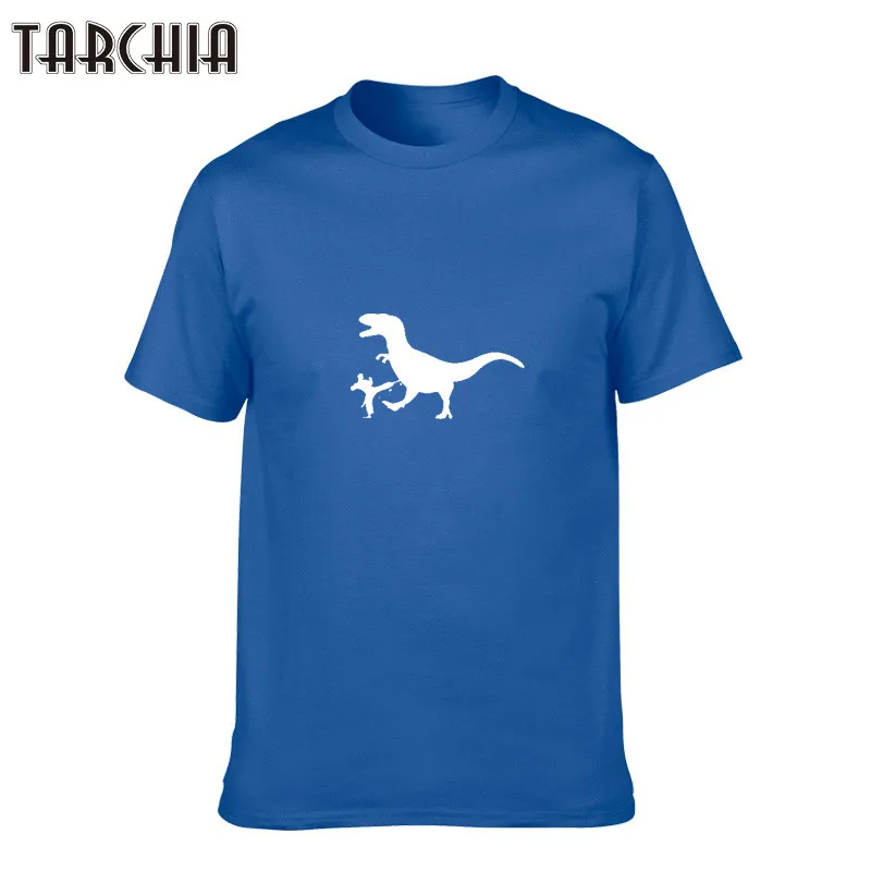 TARCHIA 2021 модная мужская футболка с принтом динозавра забавная черная/белая