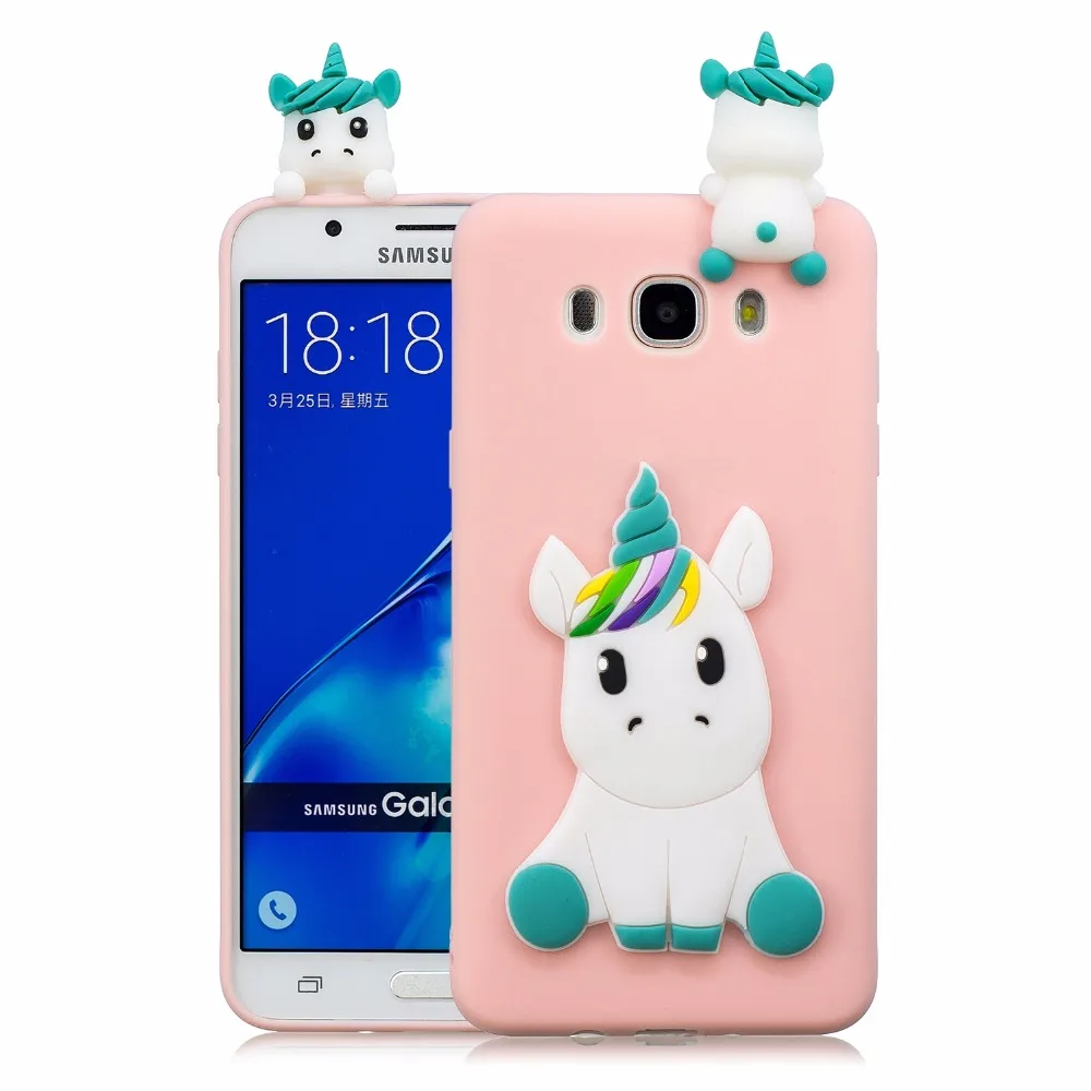 J330 J530 J730 сотовый Чехол для телефона для Samsung Galaxy J3 J5 J7 Pro /J310 J510 J710() 3D Единорог Мягкий силиконовый чехол
