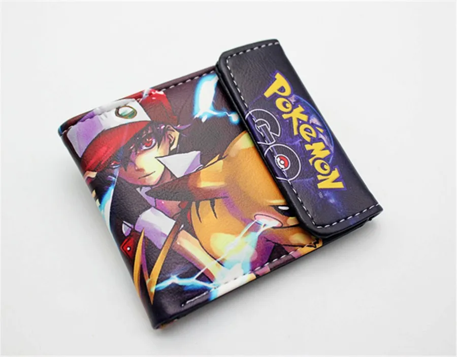 as picture Мультяшный Покемон кошелек Kawaii Pokemon pikachu портмоне для женщин кредитница кошельки и кошельки - Цвет: as picture