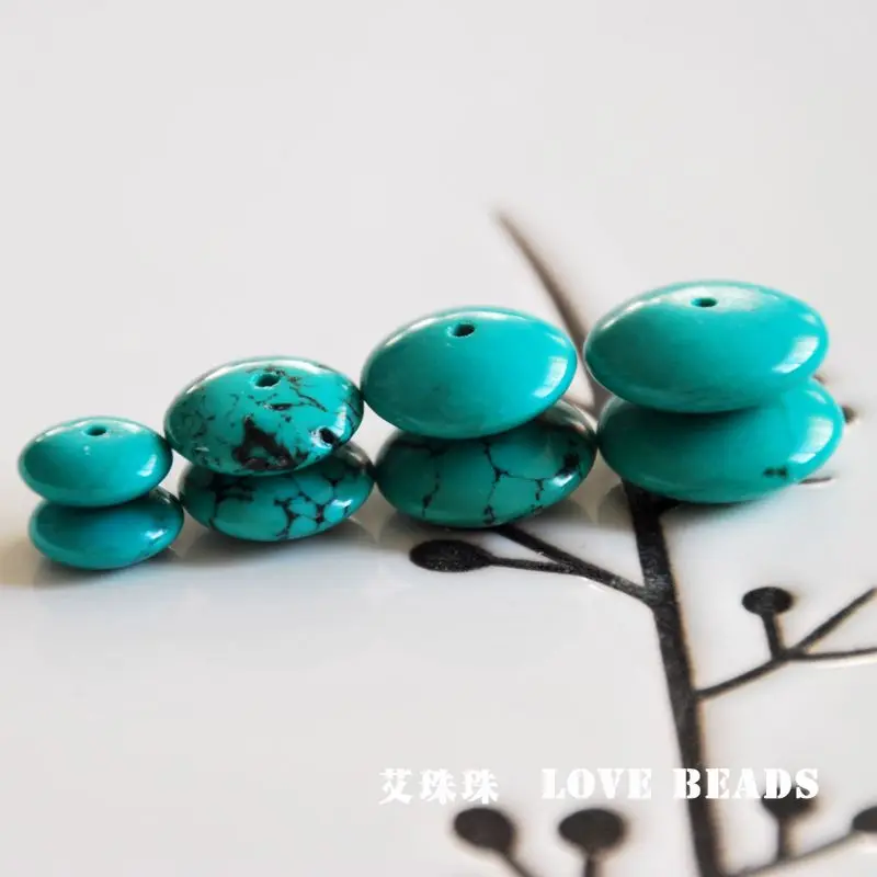 

Бирюзовые круглые бусины 10 шт./лот, 15 дюймов, 38 см