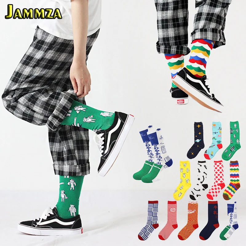 Япония Harajuku больше стиль мультфильм женские носки милые красочные полосы моды