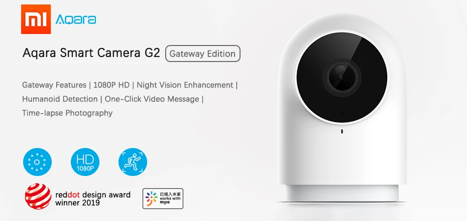 Xiaomi Mijia Aqara Smart 1080P камера G2 Gateway Edition Zigbee связь IP Wifi Беспроводная облачная Домашняя безопасность умные устройства
