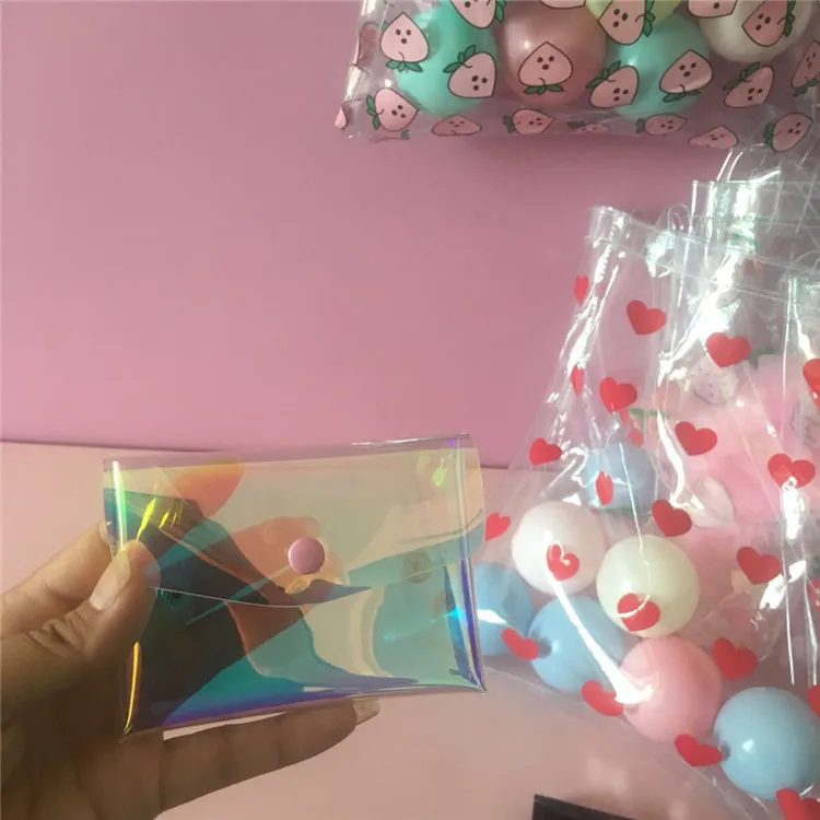 Kawaii Лазерная Монета Кошельки полупрозрачные Деньги сумки студенты радуга желе кошелек небольшой свежий девушка мини клатч - Цвет: laser coin purse