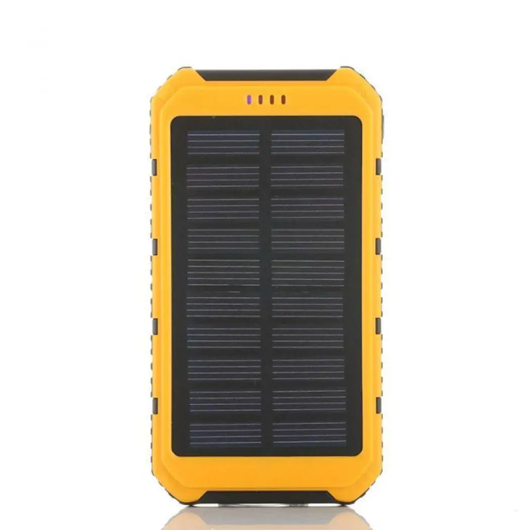 Внешний внешний Солнечный аккумулятор портативный двойной USB 10000 мА/ч высокая