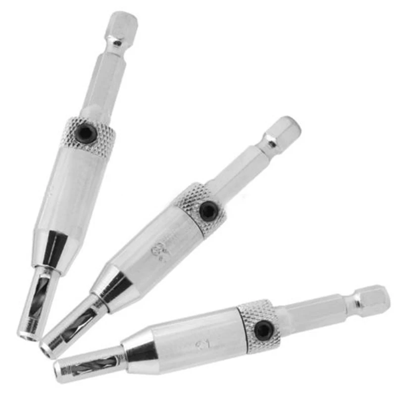 3 шт. дверной замок и шарнир набор сверл самоцентрирующееся пилотное отверстие HSS