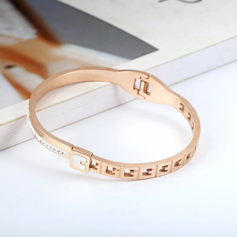 Новый модный браслет ювелирные изделия 316 из нержавеющей стали цвета розового