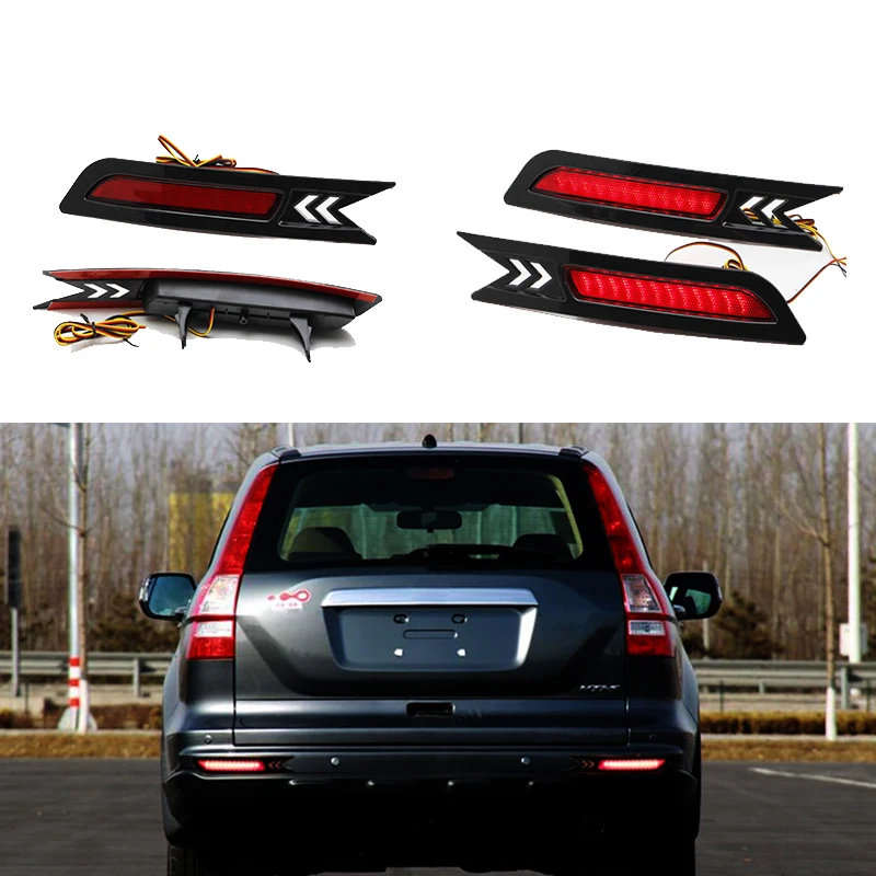 Автомобиль-Стайлинг для Honda CRV 2010 2011 отражатель светодиодный задний бампер светильник Тормозная Стоп лампа Предупреждение ющий светильник