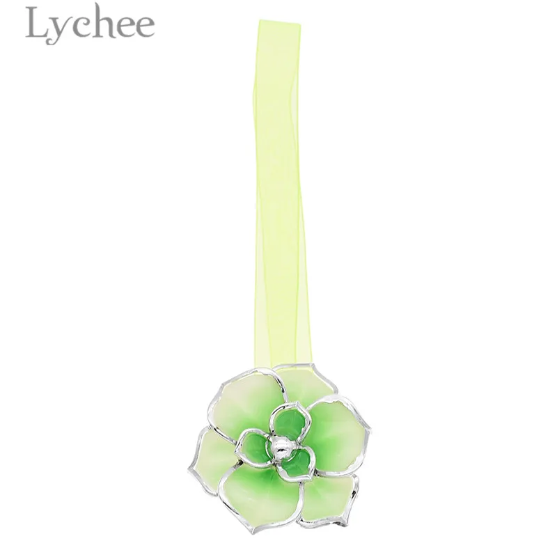Lychee 1 шт. однотонные пряжки для штор с цветочным дизайном современный цветочный