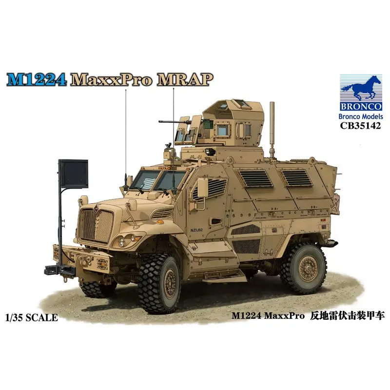 Комплект моделей для автомобилей BRONCO CB35142 1/35 M1224 MaxxPro с защитой от засады|Наборы