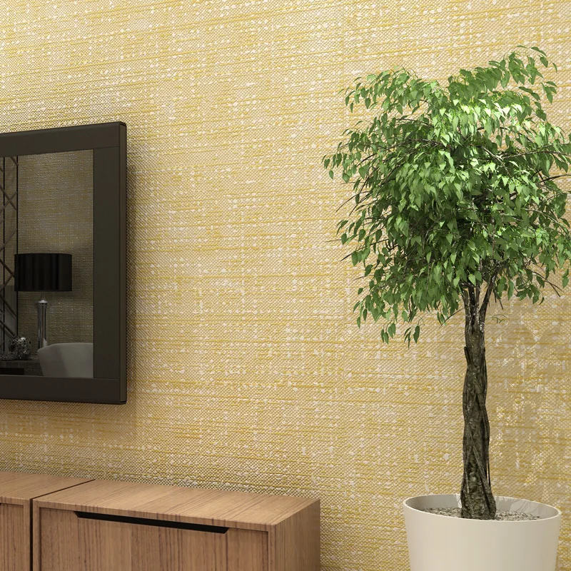 

Modern Solid Wallpaper For Bedroom Embossed Textured Paper Rolls Home DecorationPlain Yellow Blue Purple Pink Wall Coating