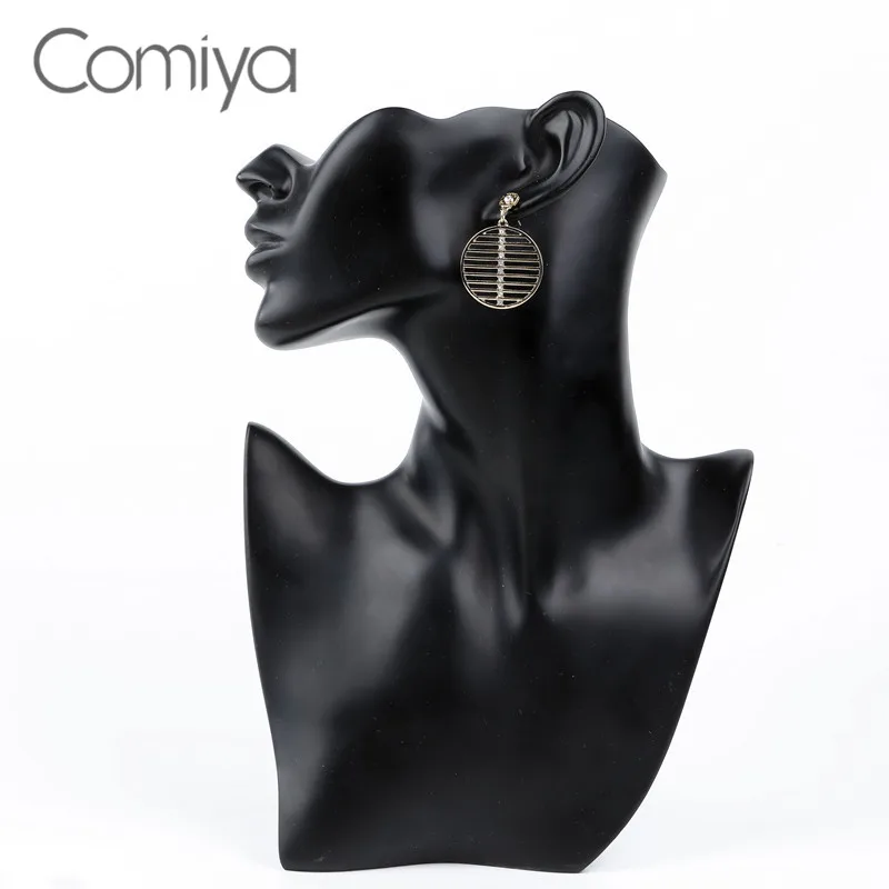 Comiya себе корейский Висячие серьги Стразы из цинкового сплава мозаика круглый