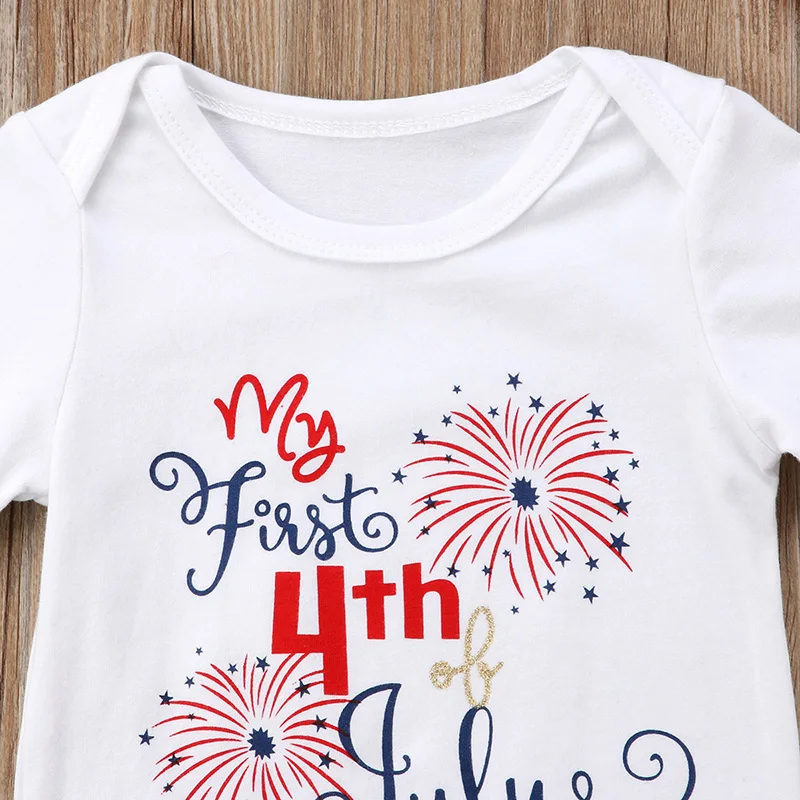 My First 4th July/комбинезон для новорожденных девочек Топы + юбка пачка с бантом шорты