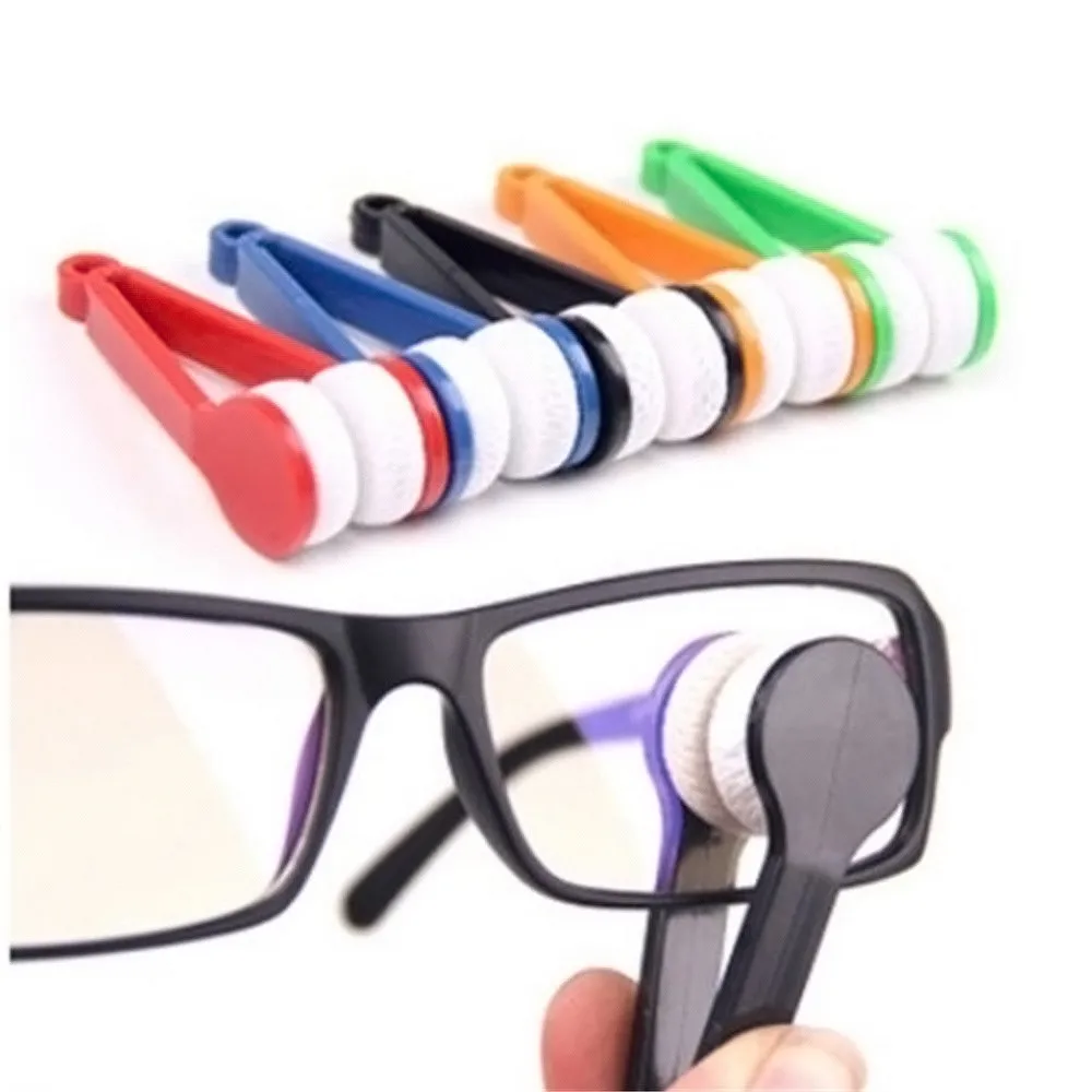 Sun Glasses Eyeglass Microfiber Spectacles Cleaner Brush Cleaning Tool LW Wholesale  Дом и