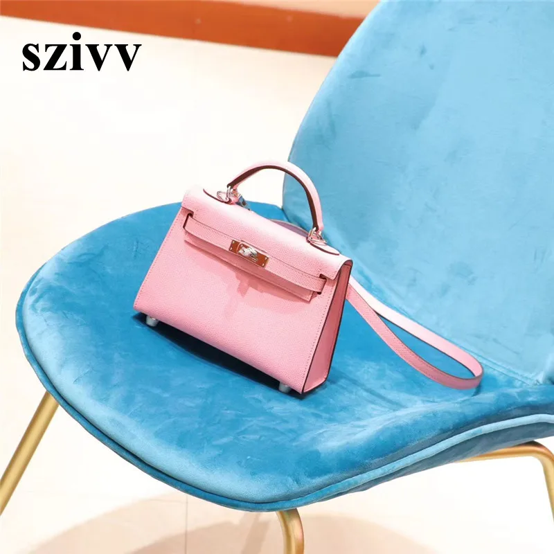 100% Genuine Leather Luxury Handbags Bags Designer Crossbody For Women Famous Brand Runway full handmade 091702 |