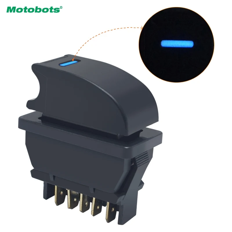 

MOTOBOTS 10 шт. Новый универсальный 5 контактов автомобильный выключатель питания 12 В/24 В 20A с подсветкой синий светодиодный свет # FD-2945