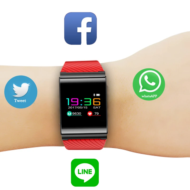 BANGWEI красочные Экран Smart Band спортивные Фитнес браслет крови Давление монитор