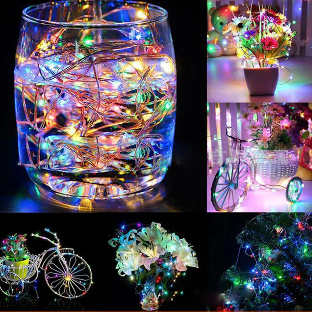 Супер яркая 6PC2M 20LED Солнечная пробка от бутылки вина Пробка медная проволока