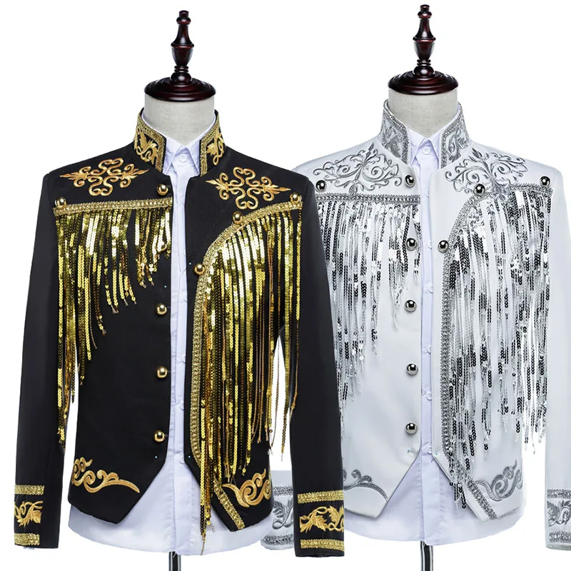 Мужской весенний блейзер с бахромой черно белый бахромой|white men blazer|men blazer designsdesigner