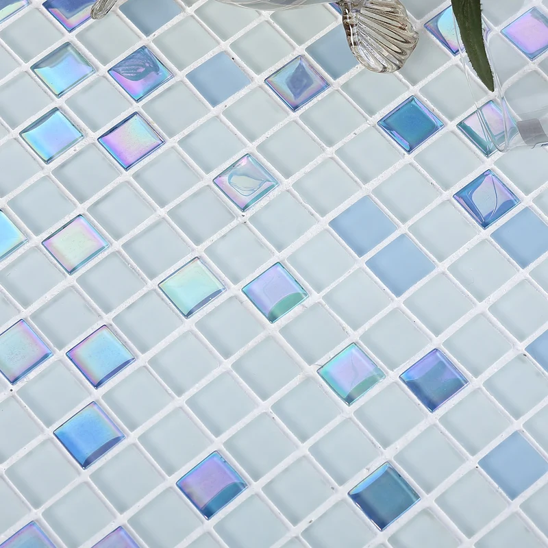 В наличии 3 цвета синяя розовая бежевая Мозаика из нержавеющей стали блестящая