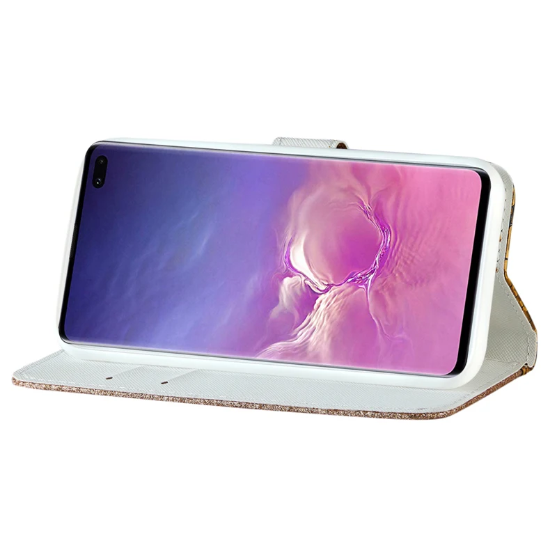 Блестящий кожаный чехол для Samsung J3 J4 J5 J6 S10E 5G S9 S8 S7Edge S6 Plus 2018 2017 модный мраморный