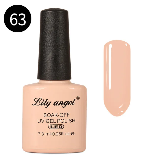 63 Lily Angel 7,3 мл Nail Art Дизайн Маникюр 110 Цвет Soak Off эмали гель для ногтей Светодиодный УФ гель лак для ногтей 39-76 - Цвет: 63