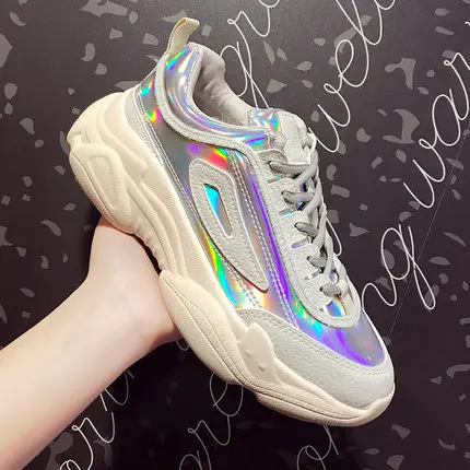 3 NEW Women Chunky Sneakers Platform Spring Shoes Woman Casual Footwear Female Pink Sneaker dames Dad Shoes trainers basket femme - Цвет: 3