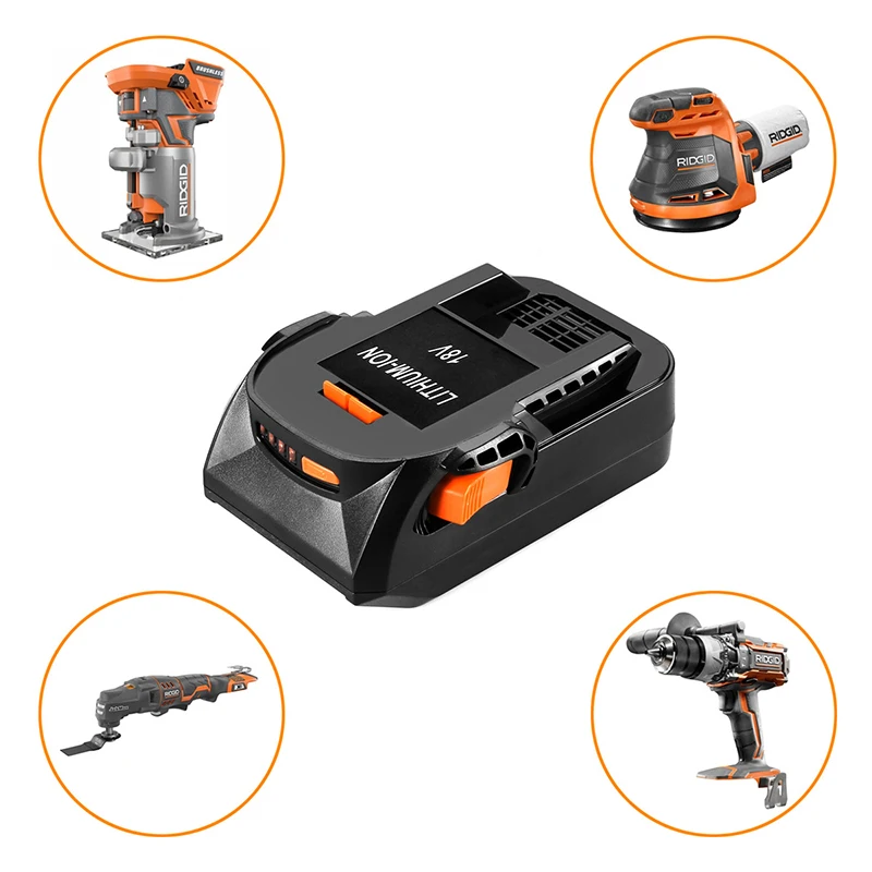Перезаряжаемые батареи для RIDGID 18 в 2000 мАч 2 Ач литий-ионный Сменный аккумулятор
