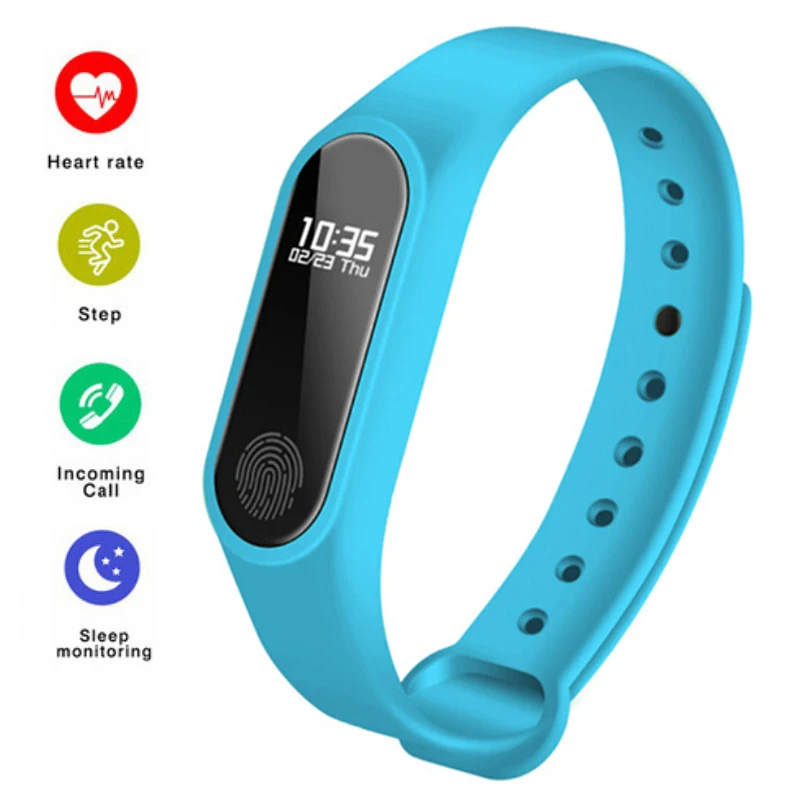 LED Smart Bracelet Heart Rate Monitor Bluetooth Watch Rubber Digital Sport Men Watches Wristband for Android IOS | Наручные часы